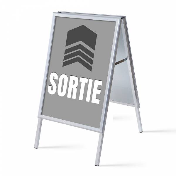 Set reklamního áčka A1, Vchod, šedý, francouzky